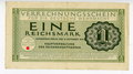 Verrechnungsschein für die deutsche Wehrmacht, 1 Reichsmark, datiert 1944