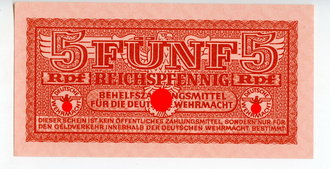 5 Reichspfennig, Behelfszahlungsmittel für die deutsche Wehrmacht