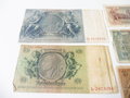 5 Reichsbanknoten, 100, 50, 20, 10 und 5 Reichsmark