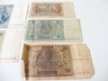 5 Reichsbanknoten, 100, 50, 20, 10 und 5 Reichsmark