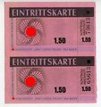 2 Eintrittskarten Deutsche Arbeitsfront "Kraft durch Freude" Gau Baden 10,5 x 11,5 cm