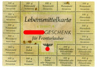 Lebensmittelkarte "Führergeschenk für...