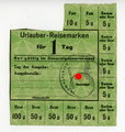 Urlauber-Reisemarken "Nur gültig im Generalgouvernement", Maße ca. 9 x 10 cm
