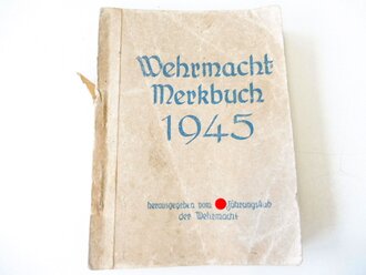 Wehrmacht Merkbuch 1945, kleinformatig, ohne Eintragungen