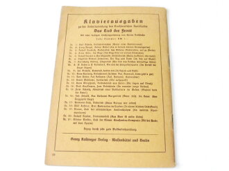 Das Lied der Front, Liedersammlung des Großdeutschen Rundfunks, Heft 3, datiert 1943, Maße unter A5