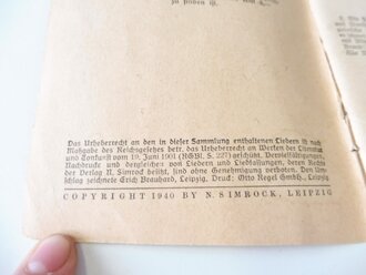 Soldatenlieder von Front und Heimat, Maße ca. A6, 44 Seiten, unvollständig