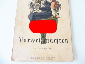 Vorweihnachten Ausgabe 1943, Kalender mit schöner zeichnerischer Gestaltung, Umschlag lose, ca. A5