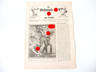 Faltblatt "Die Westmark-SA zur Front!, A4, 4 Seiten, datiert Januar/Februar 1941