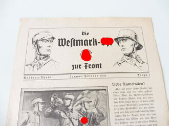 Faltblatt "Die Westmark-SA zur Front!, A4, 4 Seiten, datiert Januar/Februar 1941