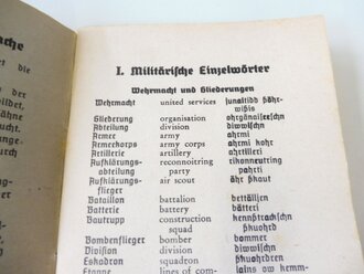 Sprachführer Deutsch-Englisch, Militärische Einzelwörter mit Aussprache, A6, 46 Seiten