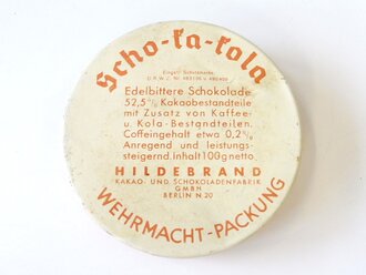 Scho-ka-kola Dose Wehrmacht Packung datiert 1941, leer