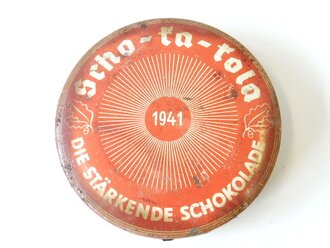 Scho-ka-kola Dose Wehrmacht Packung datiert 1941,ungeöffnet mit dem originalen Inhalt