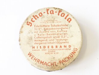 Scho-ka-kola Dose Wehrmacht Packung datiert 1941,ungeöffnet mit dem originalen Inhalt