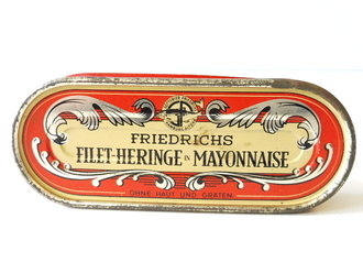 Friedrichs Filet Heringe in Mayonnaise, geöffnete Blechdose 16 x 6 x 3cm