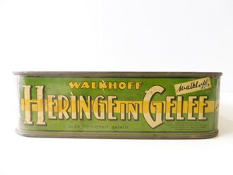 Walkhoff Heringe in Gelee, geöffnete Blechdose 25 x 25 x 7 cm