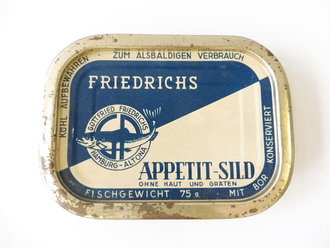 Friedrichs Appetit-Sild, leere Blechdose 12 x 8 x 2cm