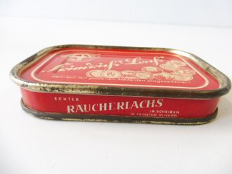 Friedrichs Räucherlachs, leere Blechdose 12 x 8 x 2cm