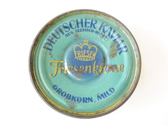 Friesenkrone Deutscher Kaviar, leere Blechdose 7,5 x 2,5cm
