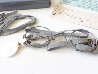 Maskenbrille Wehrmacht, Kompletter Satz in Dose, nicht ausgegeben aus altem Bestand