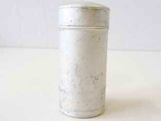 Rasierseifenbehälter Aluminium, ungebraucht aus altem Bestand, Höhe 8cm