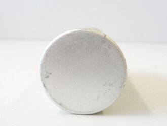 Rasierseifenbehälter Aluminium, ungebraucht aus altem Bestand, Höhe 8cm