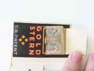 "Gold Stern" Rasierklingen in Umverpackung. 1 neuwertiges Paket aus altem Bestand