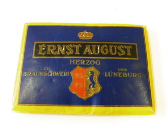 Deckel einer Zigarettenschachtel " Ernst August, Herzog zu Braunschweig und Lüneburg"
