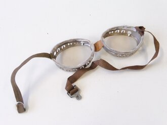 Schutzbrille Wehrmacht mit ungetönten Gläsern  aus Chelluloid