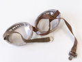 Schutzbrille Wehrmacht mit ungetönten Gläsern  aus Chelluloid