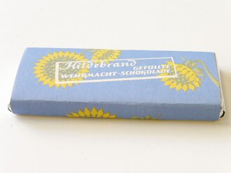 "Hildebrand gefüllte Wehrmacht Schokolade"  Schaupackung wohl für das Schaufenster, Maße 10 x 4 x 1cm. Aus dem originalen Umkarton, sie erhalten 1 Stück