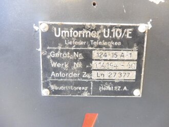 Luftwaffe, U 10/E Einankerumformer LN 27377,  für...