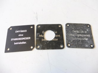 3 Stück Blinddeckel, 1 x REPRODUKTION