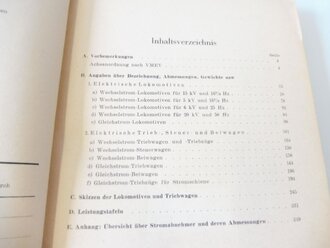 939b "Merkbuch für die Fahrzeuge der Reichsbahn" Elektrische Lokomotiven, Trieb-, Steuer- und Beiwagen, Ausgabe 1941 mit 350 Seiten