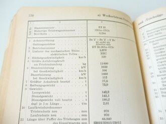 939b "Merkbuch für die Fahrzeuge der Reichsbahn" Elektrische Lokomotiven, Trieb-, Steuer- und Beiwagen, Ausgabe 1941 mit 350 Seiten