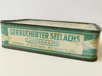 Leere Blechdose " Waldemann´s geräucherter Seelachs" 18 x 12 x 5cm