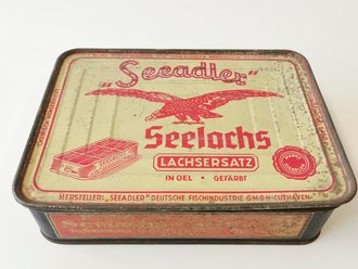 Leere Blechdose "Seeadler Seelachs" 23 x 16 x 6cm