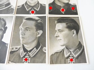 8 Sammelbilder aus der Reihe "Unteroffiziere des Heeres mit dem Ritterkreuz"