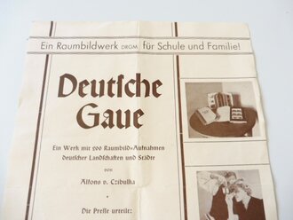 Raumbildalbum "Deutsche Gaue"  Bilder 180-184, 166-169, 163 und 73-132 fehlen