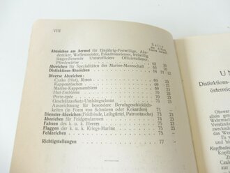 "Uniformen und Abzeichen der Österrreich Ungarischen Wehrmacht" Verlag Moritz Ruhl, 104 Seiten plus 27 Farbtafeln