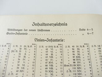 "Feldgrau in Krieg und Frieden"Uniformtafeln sämtlicher Truppenteile 1915 mit 32 Seiten