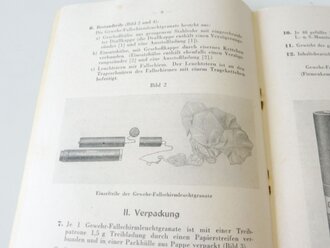 D1402 " Vorläufiges Merkblatt für die Verwendung der Gewehr-Fallschirmleuchtgranate" 11 Seiten, DIN A4
