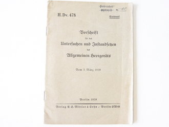 H.Dv.478, Vorschrift für das Untersuchen und...