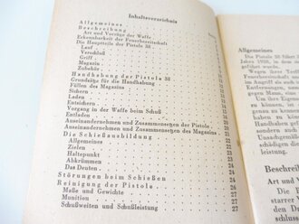 "Die Pistole 38" Beschreibung und Handhabung mit 28 Seiten