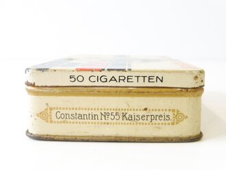 Kaiserreich Cigarettendose Blech "Constantin Kaiserpreis" Breite 15cm