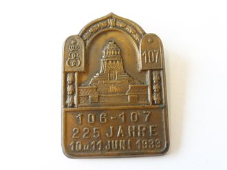 Blechabzeichen 225 Jahre schs. Infanterie Regiment 107...