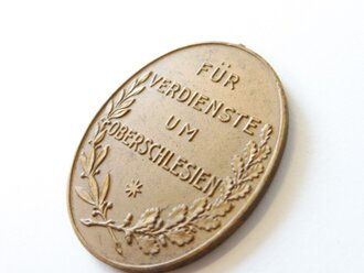 Medaille für Oberschlesien des Freikorps Oberland. Buntmetall, Öse fehlt