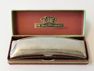 Mundharmonica "Wenn wir marschieren" in der original Pappschachtel