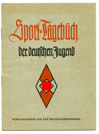 Hitler Jugend Bann 842 Bingen West / Hessen Nassau, Konvolut Urkunden und Sport Tagebuch