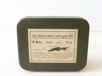 Verpackung für " 30 Stück Üb Ladungen 30" (Knallsatz für Üb-Stielhandgranate)  datiert 1939