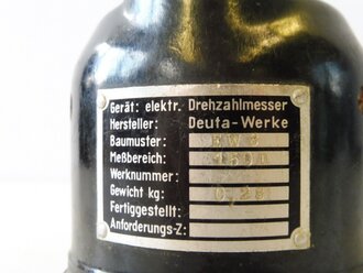 Luftwaffe elektrischer Drehzahlmesser EW8, Deuta Werke, Funktion nicht geprüft